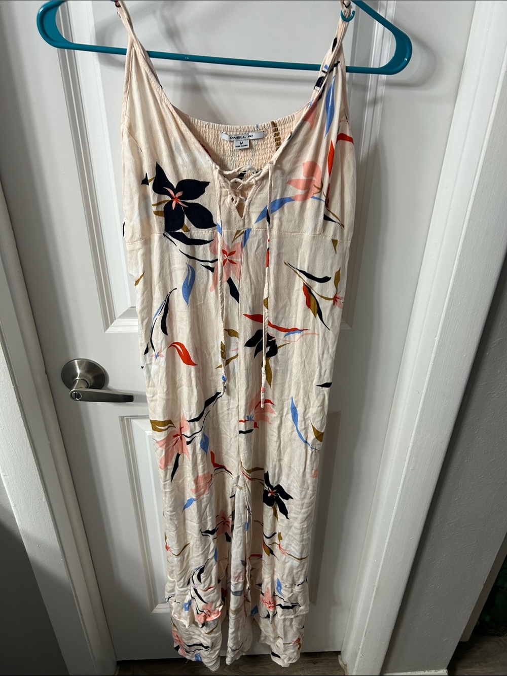 O'Neill Cream Floral Maxi Dress with Multicolor Print